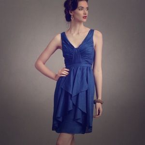 Purpleish-blue BHLDN dress from anthropologie